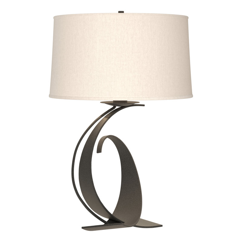Fullered Intersections 29" Table Lamp, Flax, Natural Iron