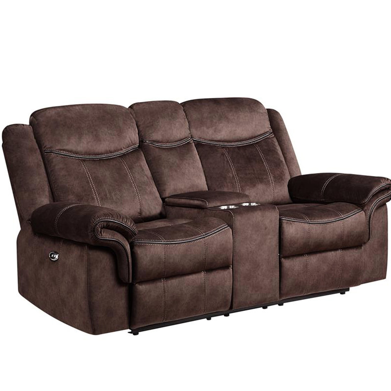 Console inclinable Coffee Power, accoudoirs coussinés, centre avec porte-gobelet, coutures de baseball, siège en tissu, 78,99 po Profond, 37,83 po de largeur, 41,3 po de hauteur, 180,26 lb avec interrupteur, tissu, profondeur, largeur,