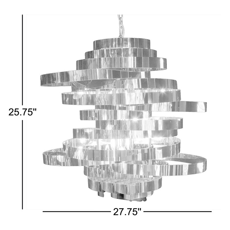 Hemispheres 8 - Light Chandelier, Gold