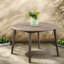 Tables de patio modernes, salle à manger ronde en bois d'acacia de 47,25 po pour la maison