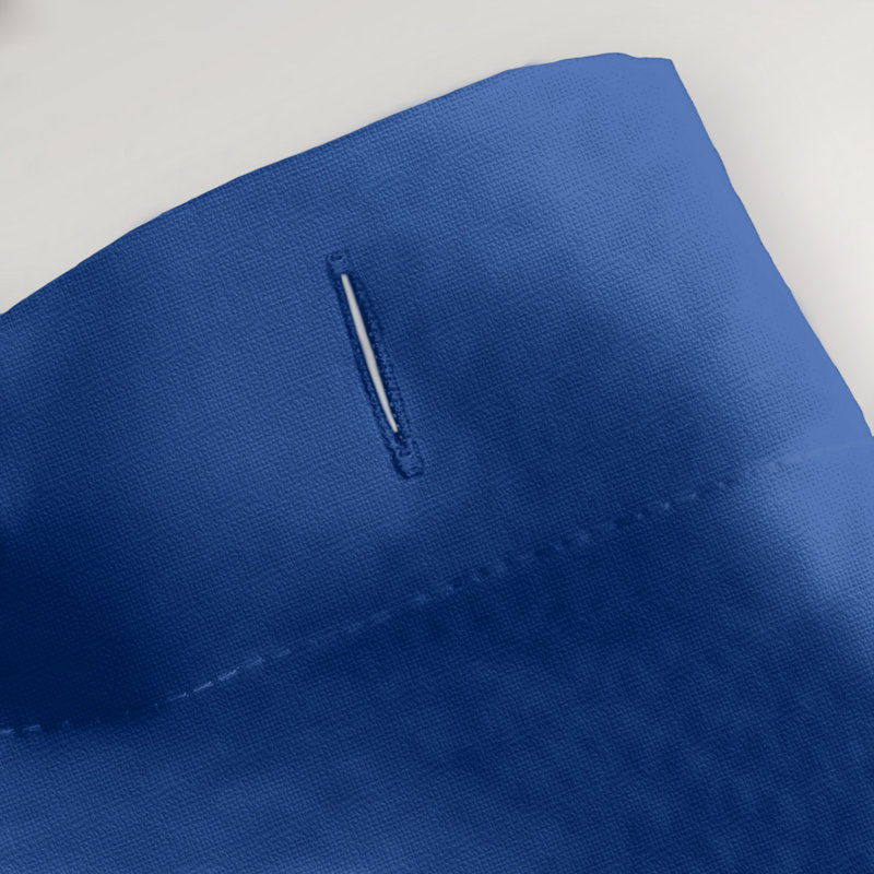 Rideau de douche Dallas, Bleu clair / blanc, Non