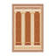 Tapis oriental classique beige parthénon Orsolya lavable à la machine - reliure beige-9984653