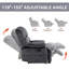 Grand fauteuil inclinable manuel en tissu pour le salon, gris-107377559