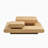 3-Piece Modular Stacking Coffee Table, Wood Look MDF, No Assembly