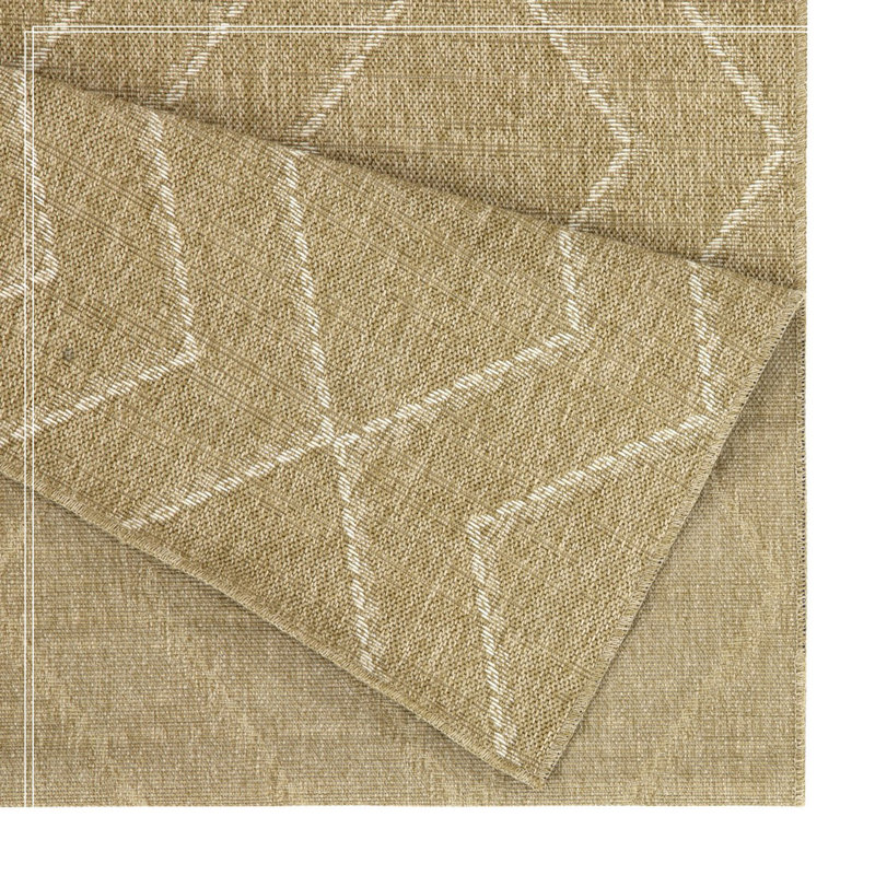 Jute/White Indoor/Outdoor Area Rug, Runner 2'7" x 7'3"