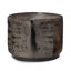 Wildebeest Hide Round Ottoman