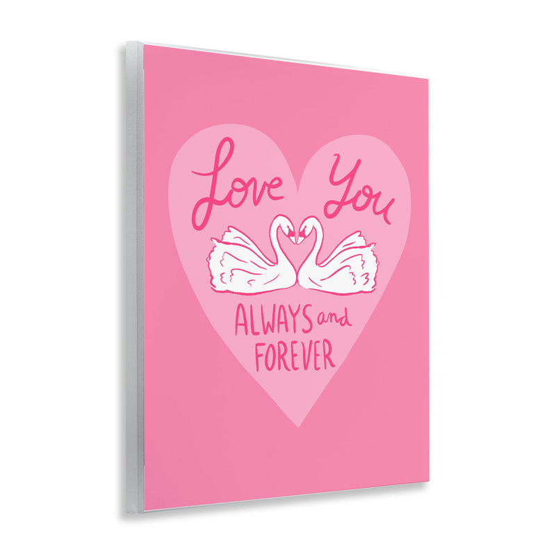 Plaque murale Always & Forever Swans, design par Juliet Meeks
