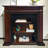 Nut-Brown Solid Wood Electric Fireplace