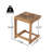 Harry Patio C-Shaped Acacia Wood Side Table