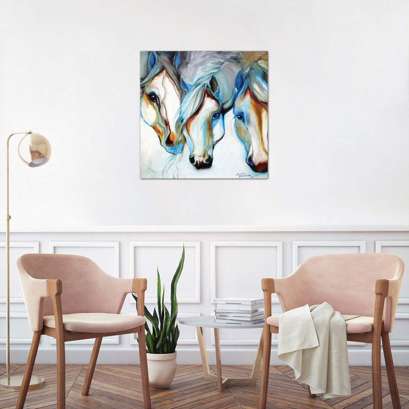 3 Nobles Equine Abstract by Marcia Baldwin - Wrapped Canvas Painting, 66.04 cm H x 66.04 cm W x 1.91 cm D