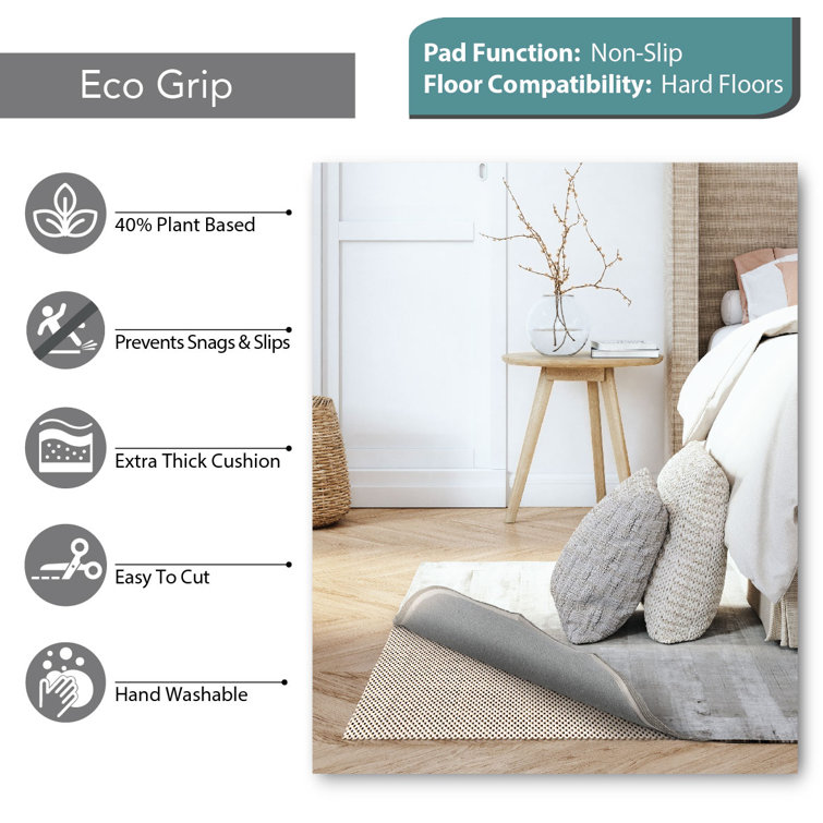 Non-Slip Rug Pads Extra Thick Pad for Area Rugs Hard Surface Floors
