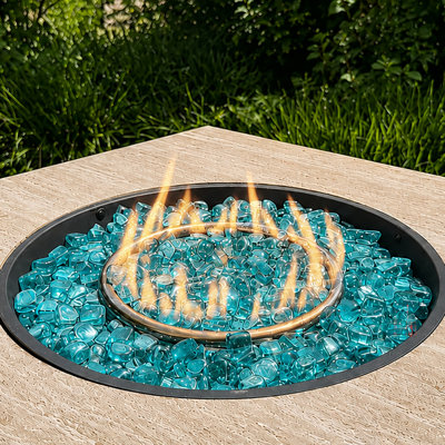 Verre carré réfléchissant pour foyer d'extérieur de forme carrée