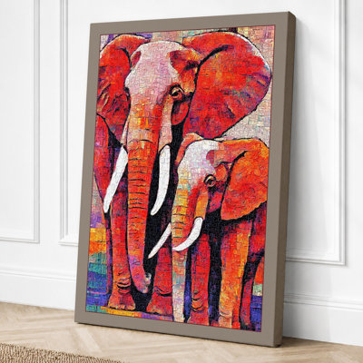 Mother And Calf Modern - Print