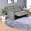 Fauteuils inclinables gris modernes, canapé en tissu avec cadre en acier, salon à la maison