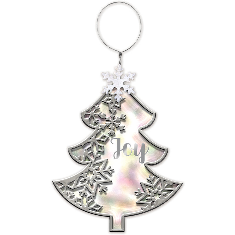 White Tree Ornamant - Set of 2