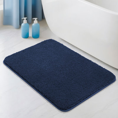 Tapis pour salle de bain extra épais en polyester moelleux et antidérapant