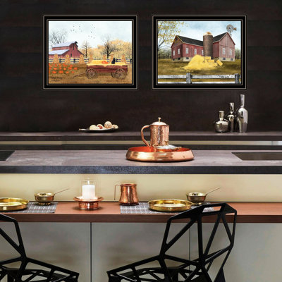 Art mural décorations de la vie à la ferme Decor 4U 2. Cadre noir pour la décoration intérieure. Salon, chambre à coucher. Bois multicolore + papier. Poids du produit: 5,02 lb. , Fade- Art By 4U. Pièce et chambre à coucher 18 po Profondeur, 23 po