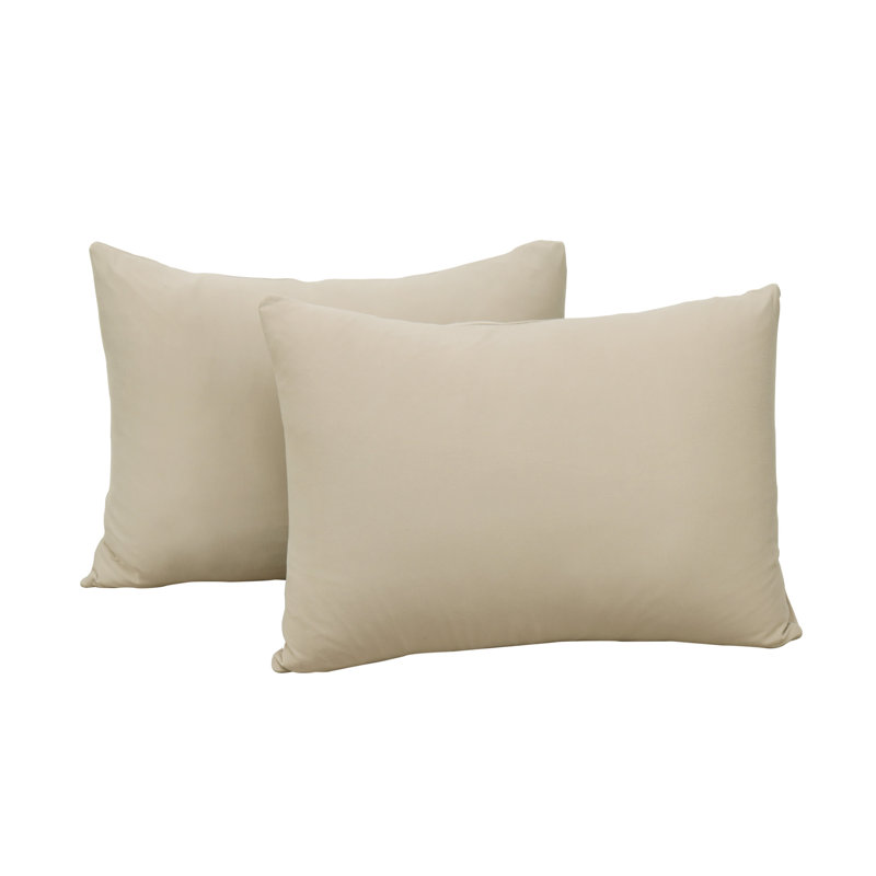 Stretch Jersey Knit Pillowcases With Envelope Closure, Taupe, Queen Pillow Case