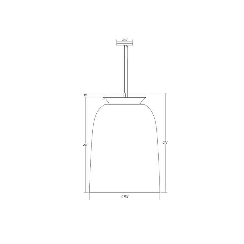 Belle 1 - Light LED Pendant, Satin White, 27.5" H x 19.5" W x 19.5" D