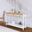 " traditional console table with 2 drawers and bottom shelf, easy assembly entryway table with classic design