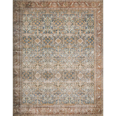 Tapis oriental océan / rouille Pratt