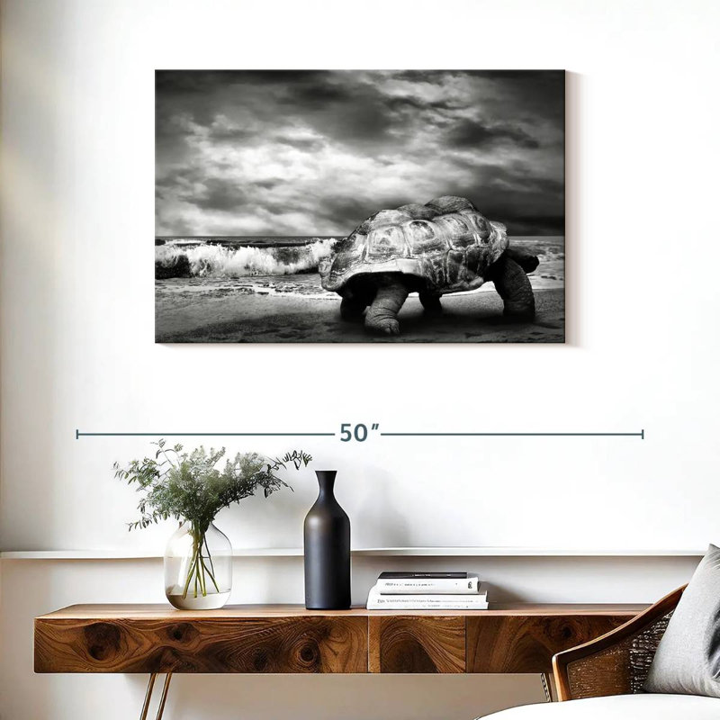 Brampt Giant Turtle BW, 24" H x 36" W