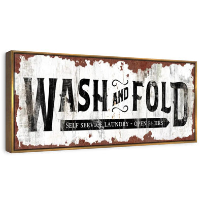 Ancienne affiche murale Wash and Fold