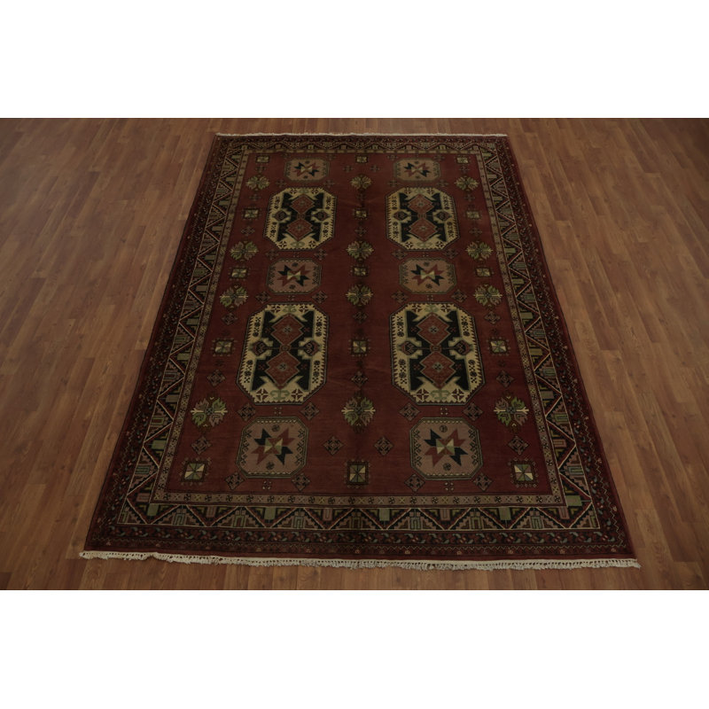 Élégant tapis traditionnel 7 x 10 géométrique pour intérieurs élégants