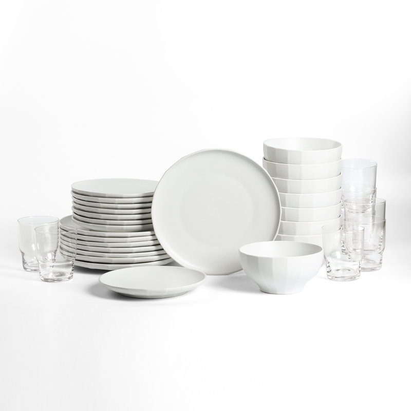 Stone Lain Rio 32-Piece Dinnerware Set Stoneware, Beige