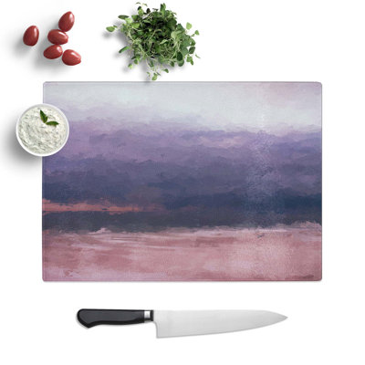 Glass Moody Waters in Abstract Chopping Board