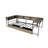 Full Corner Bed Frame With Desk,2 Underneath Drawers And Storage Bookcase,Modern Reversible Daybed With Charging Station And Led Light-198906808