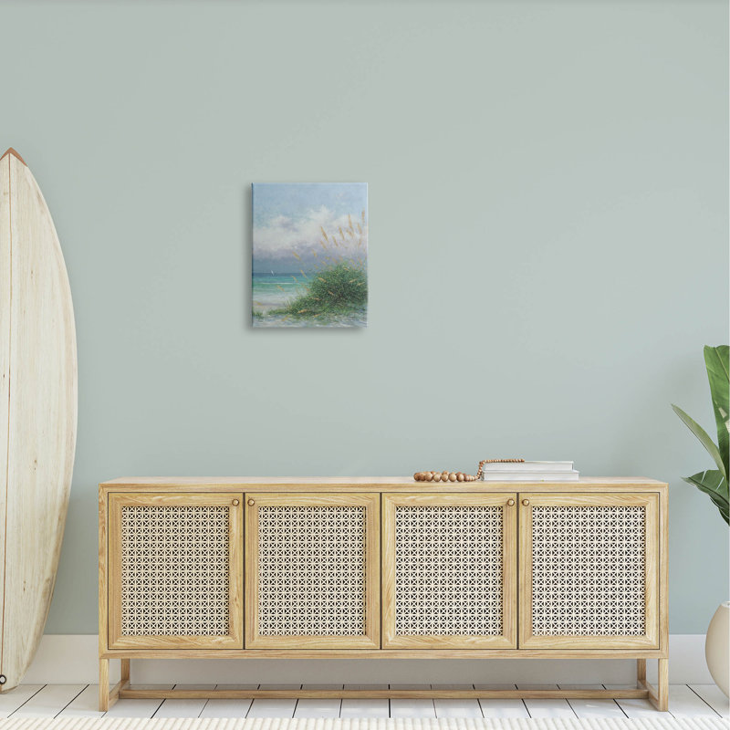 «Ocean Waves Beach Reeds» par Martin Figlinski, H 20 po x l 16 po x P 1,5 po