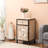 Rustic Nightstand with Drawer and 1-Door Cabinet