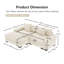 Canapé modulaire surdimensionné en L 82,6 po avec repose-pieds en velours côtelé modulaire-346832108