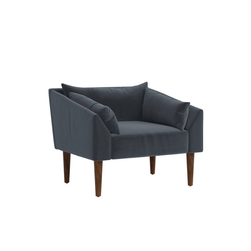 Essential Chair, Ash Recycled Velvet, Dark Brown