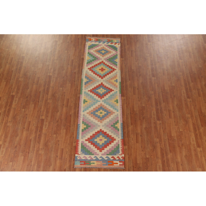 Colourful Kilim Oriental Runner Rug 3x10