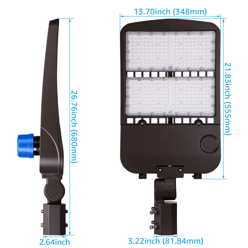 Éclairage public imperméable, IP65, lumière du jour 5000k, 100 à 277 V, intensité variable