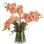 Real-Touch Orchid Phal, Orange, Moss Glass Vase