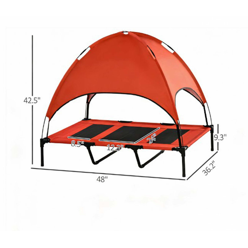 Lit pour animal de compagnie de style moderne, lit pour chien portatif surélevé, Rouge