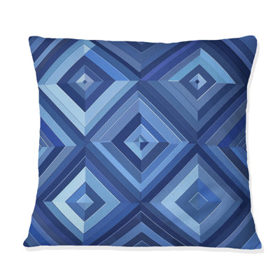 Coussin Blue Modern Maze II - Modern