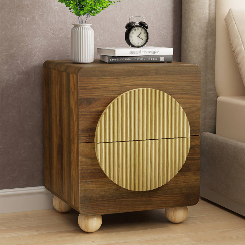 Table de chevet Mid-Century, Noyer, Individual