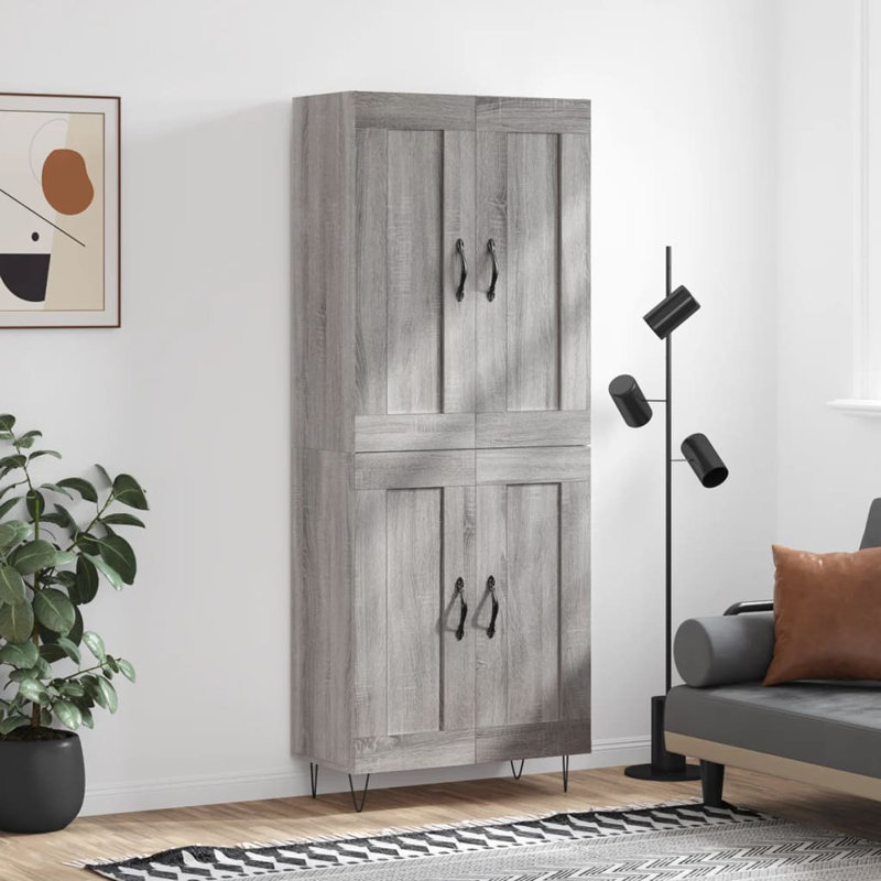 Burinskiy 69.5 cm W Highboard, Grey Sonoma