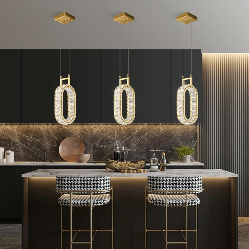 Golden Oval Chandelier