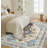 Machine Washable Area Rugs For Living Room Non-Slip Backing Foldable Boho Floral Carpet Rugs-2000976806