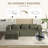 Boneless L-Shaped Deep Seat Modular Sectional Sofa, Corduroy Upholstered Cloud Boneless Couches With Side Pockets-1133178019