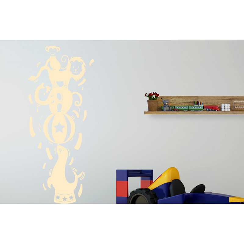 Animals Wall Decal, Beige