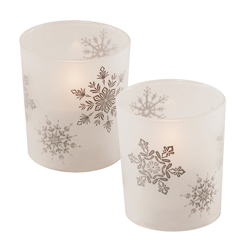Flameless Candle with Glass Holder