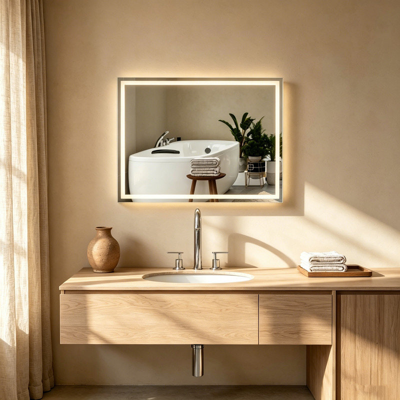 Rectangle Wall Makeup / Shaving Mirror
