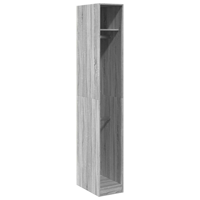Artressia Manufactured Wood Wardrobe, Grey Sonoma, 30 x 50 x 200 cm