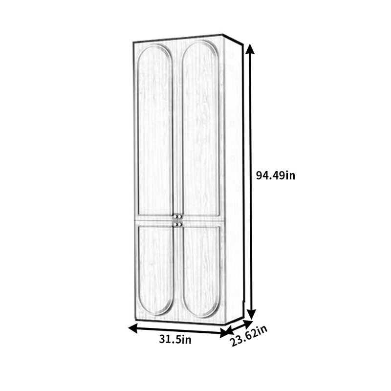 Miller, 94.49"  H x 31.5" W x 23.62" D